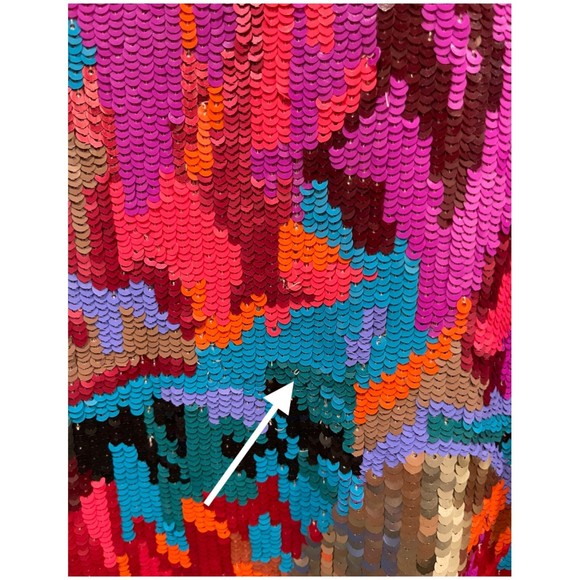 FRENCH CONNECTION Multicolor Gold Mini Sequin Sleeveless Dress - Picture 6 of 9